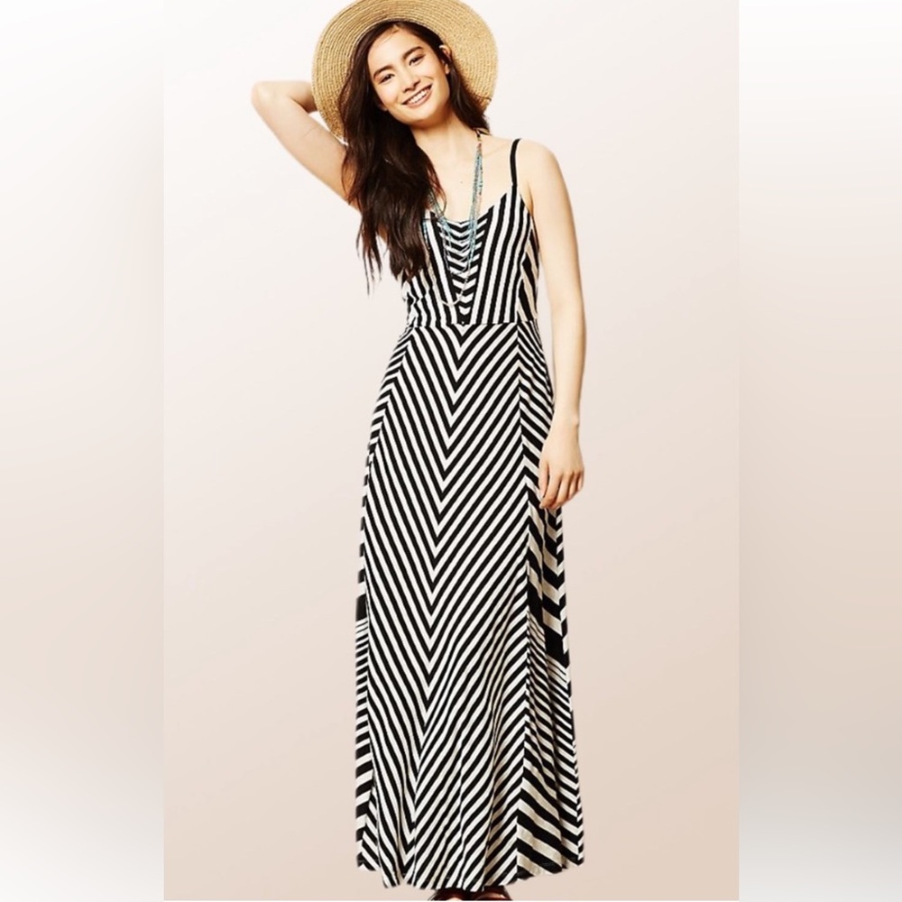 Anthropologie Lilka Meter Stripe Maxi Dress
